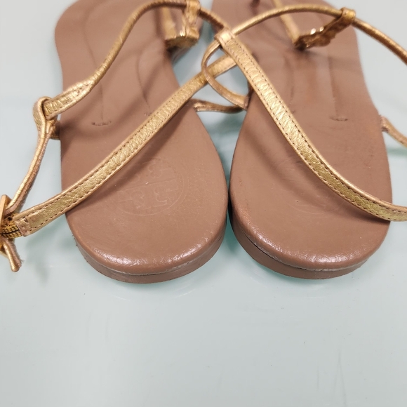Tory Burch Gold and Tan Sandals - Picture 4 of 8